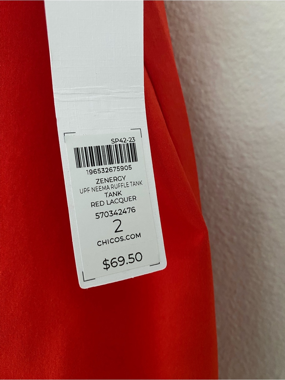 Chico's Red Ruffle Tank Top - Picture 3 of 7